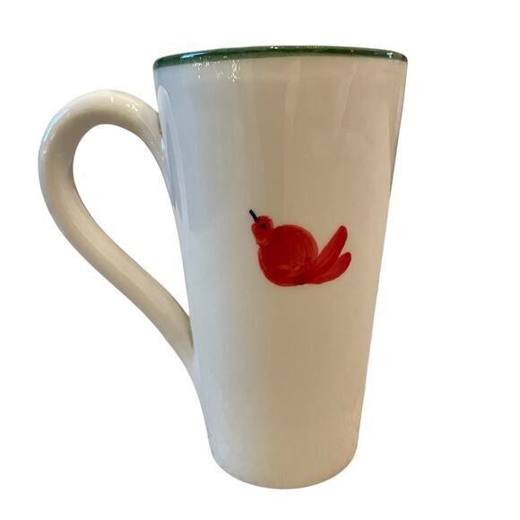 VIETRI Old St. Nick Latte Mug with Birds Hand Painted Santa Claus Made in Italy - Picture 13 of 13